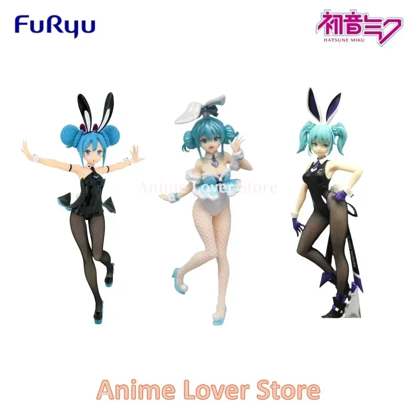 In Stock Furyu Original Miku Bunny girl Rabbit Anime Figure Toys for Kids Gift Collectible Model Ornaments