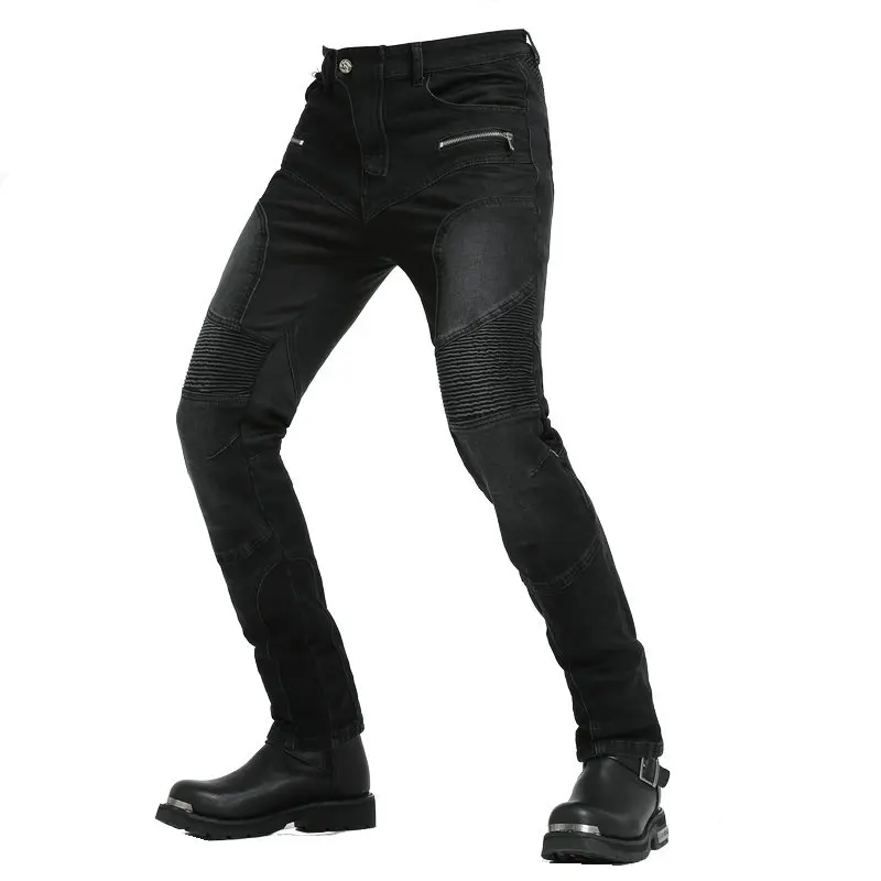 Pantaloni da equitazione per moto Volero Pantaloni protettivi super slim Motocross che include jeans traspiranti in rete in materiale resistente all'usura