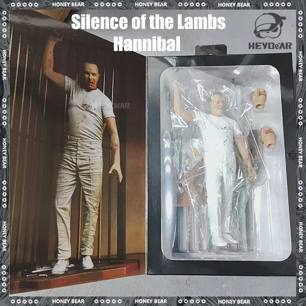 

NECA Silence of the Lambs Action Figure - Hannibal Lecter Jailbroken Version White Suit PVC Collectible Model Toy Gift for Fans
