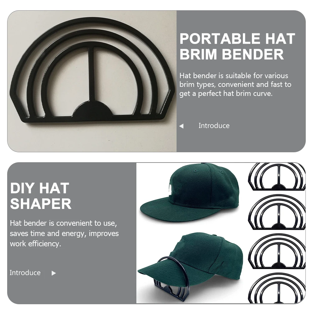 

4Pcs Hat Brim Curving Tool Safe Shape Your Brim No Overbend Suitable for Most Baseball Visor Fishing Hunting Hats