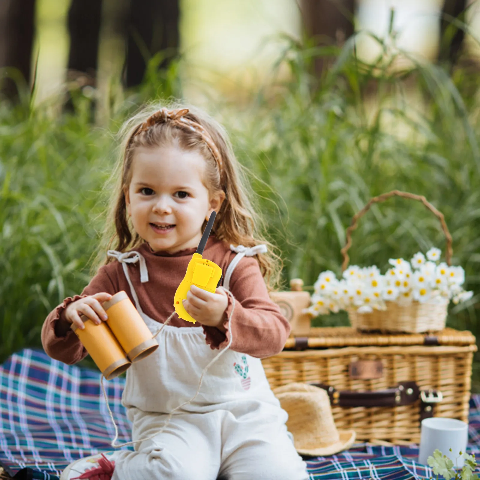 2Pcs Kids Walkie Cartoon Inter-Phone Parent-Child Interactive Outdoor Communication Wireless Handheld Kid Walkie-