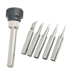 6Pcs/Set 900M-T Soldering Station Solder Iron Tips And Handle For Welding Tool Welding Tool Replacement Accessories