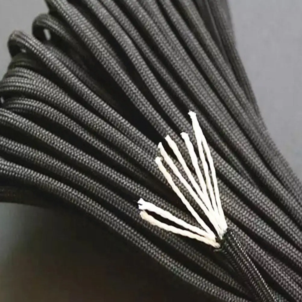 1Pcs Nylon Paracord Survival Rope Black Military Seven Core Umbrella Cord Outdoor Camping Hiking Bow Sling Tent String