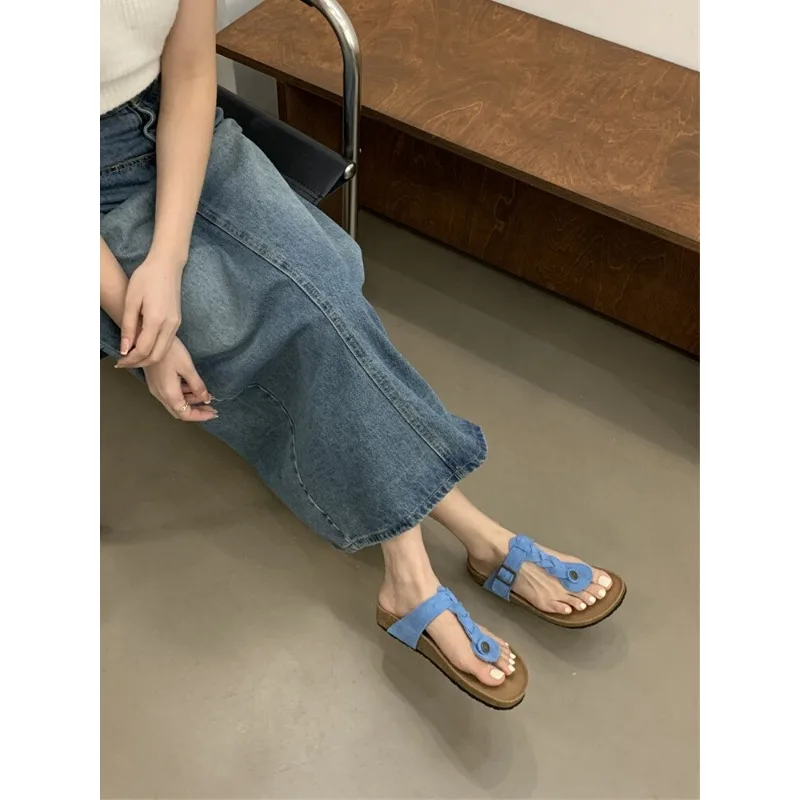 2024 New Women's Slippers Summer New Fashion Sandals Wedges Flip Flops Comfortable Slippers Ladies Non-Slip Open Toe Beach Shoes