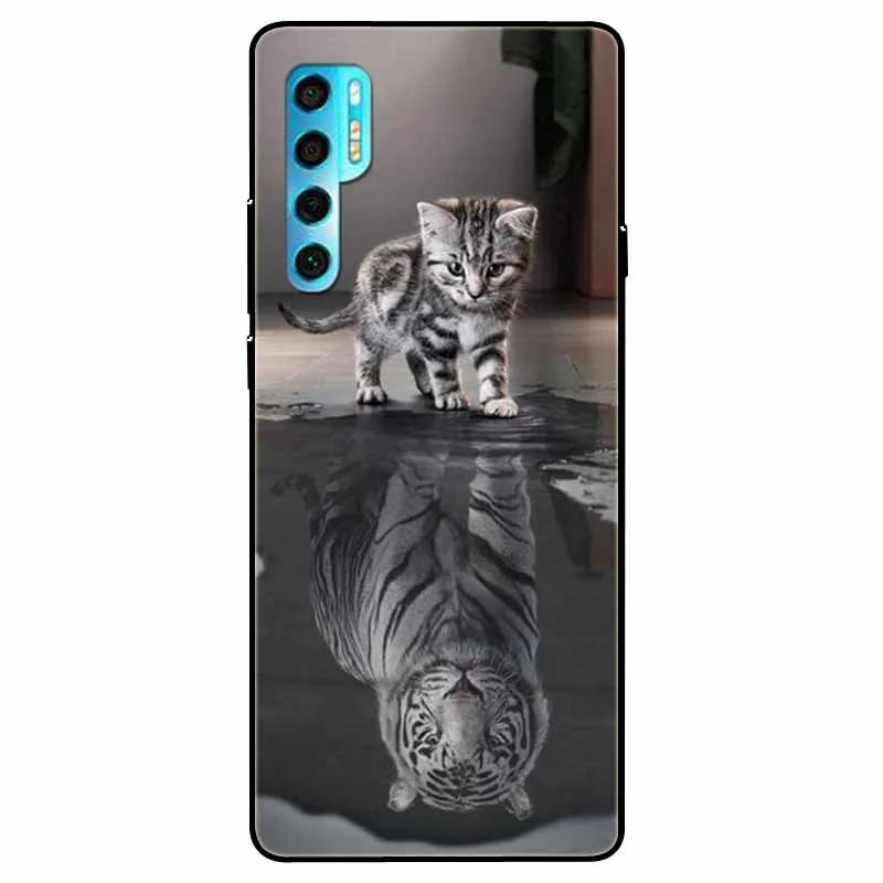 For TCL 20 Pro 5G T810H Case Soft Silicone Wolf Lion TPU Back Coque for TCL 20 Pro 5G Fundas 20Pro Protective Capa for TCL20PRO