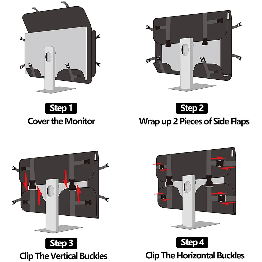 Bolsa de transporte ABEP para telas e monitores LCD de 24 polegadas, capa protetora de viagem para monitor de 24 polegadas, preta