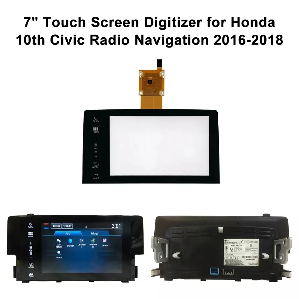7 Inch Glass Touch Screen Digitizer Lens For Honda Civic 10th 2016-2019 Year Car Radio DVD Player Touch Screen 39710-TBA-305