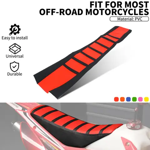 Motorcycle Pro Ribbed Rubber Gripper Soft Seat Cover universal For HONDA YAMAHA SUZUKI KAWASAKI KTM Dirt Bike Off Road