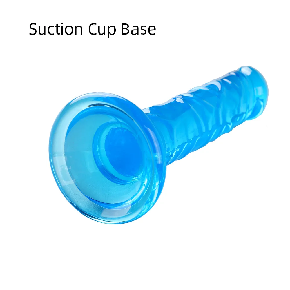 Transparent Jelly Soft Silicone Dildo 14cm Long Dick Anal Plug Male Female Masturbation Sex Toy Adult Game G-Spot Vagina Massage