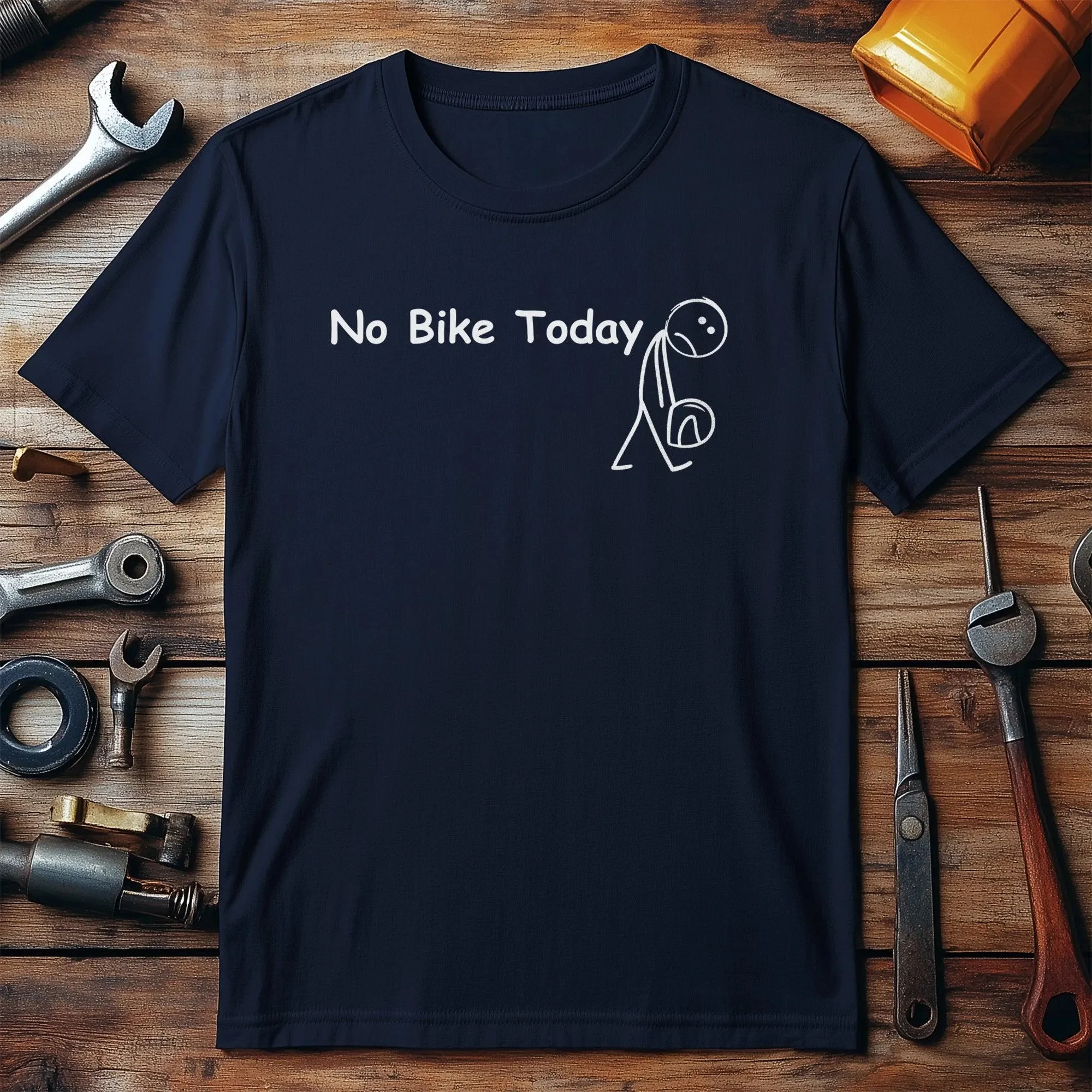 2026 No Bike Today T Shirt Motorbike and Petrol Head T-Shirt Graphic T Shirts Retro Streetwear Crew-neck Men's T-shirt Summer