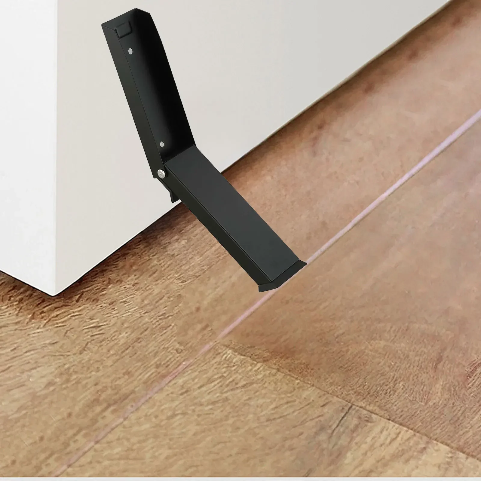 

Home Improvement Stainless Steel Door Stopper Folding Foot Door Stop Thickened Stainless Steel Material Noise Reduction Feature