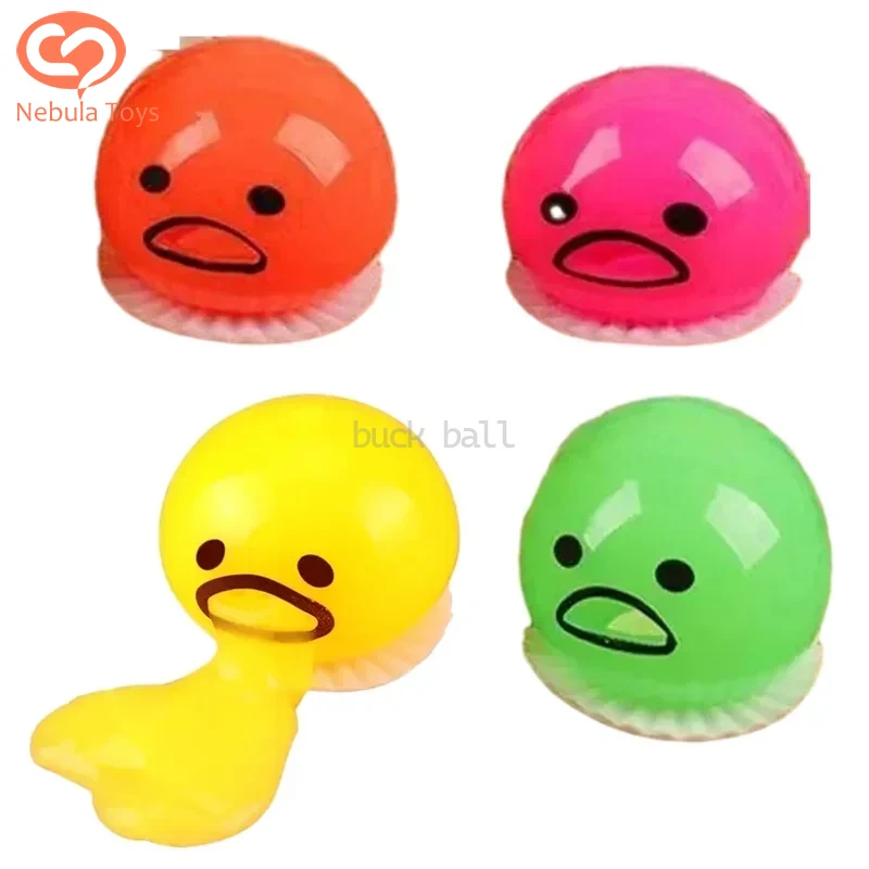 Squishy Puking Egg Yolk Stress Ball Yellow Goop Relieve Stress Toy Funny Squeeze Tricky Antistress Disgusting Egg Kids Toys