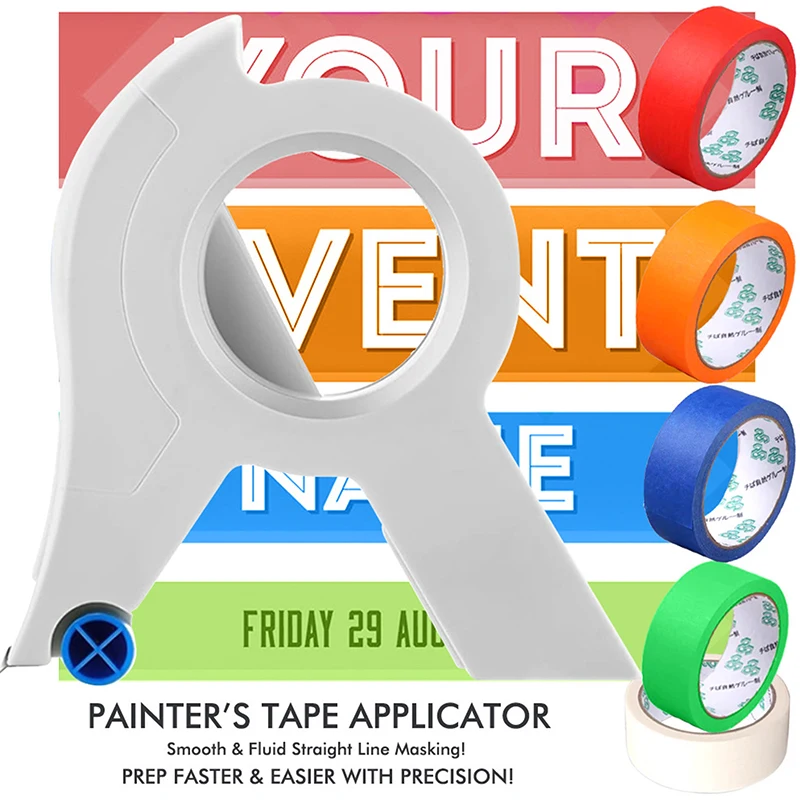 

Аппликатор малярной ленты художника для рулонов размером 1,88–2 дюйма × 60 ярдов — инструмент для упаковки и запечатывания стены, пола