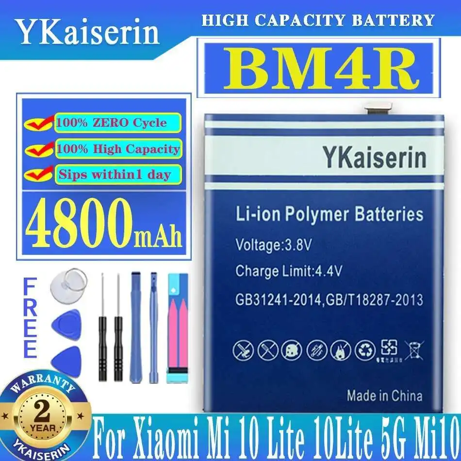 

Premium Replacement 4800Mah For Xiaomi MI 10 Lite 10Lite 5G Mi10 Mobile Phone Battery BM4R
