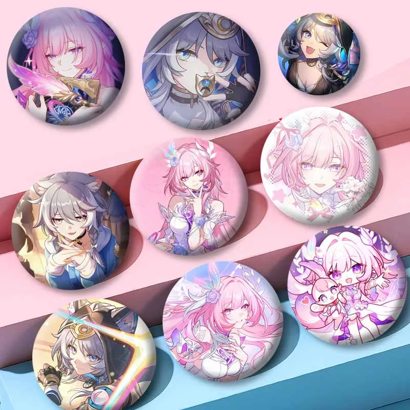 Honkai:Star Rail Cipher Cyrene Cartoon Brooch Game Figure Button Pins Cosplay Jewelry Accessories Clothes Backpack Decor Badge