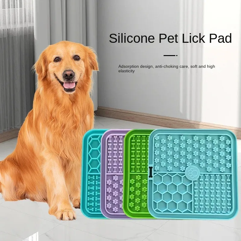 Pet Placemat Cat Slow Feeding Mat Dog Lick Mats Silicone Pets Eating Slowly Food Pad Cats Dogs Feeding Supplies