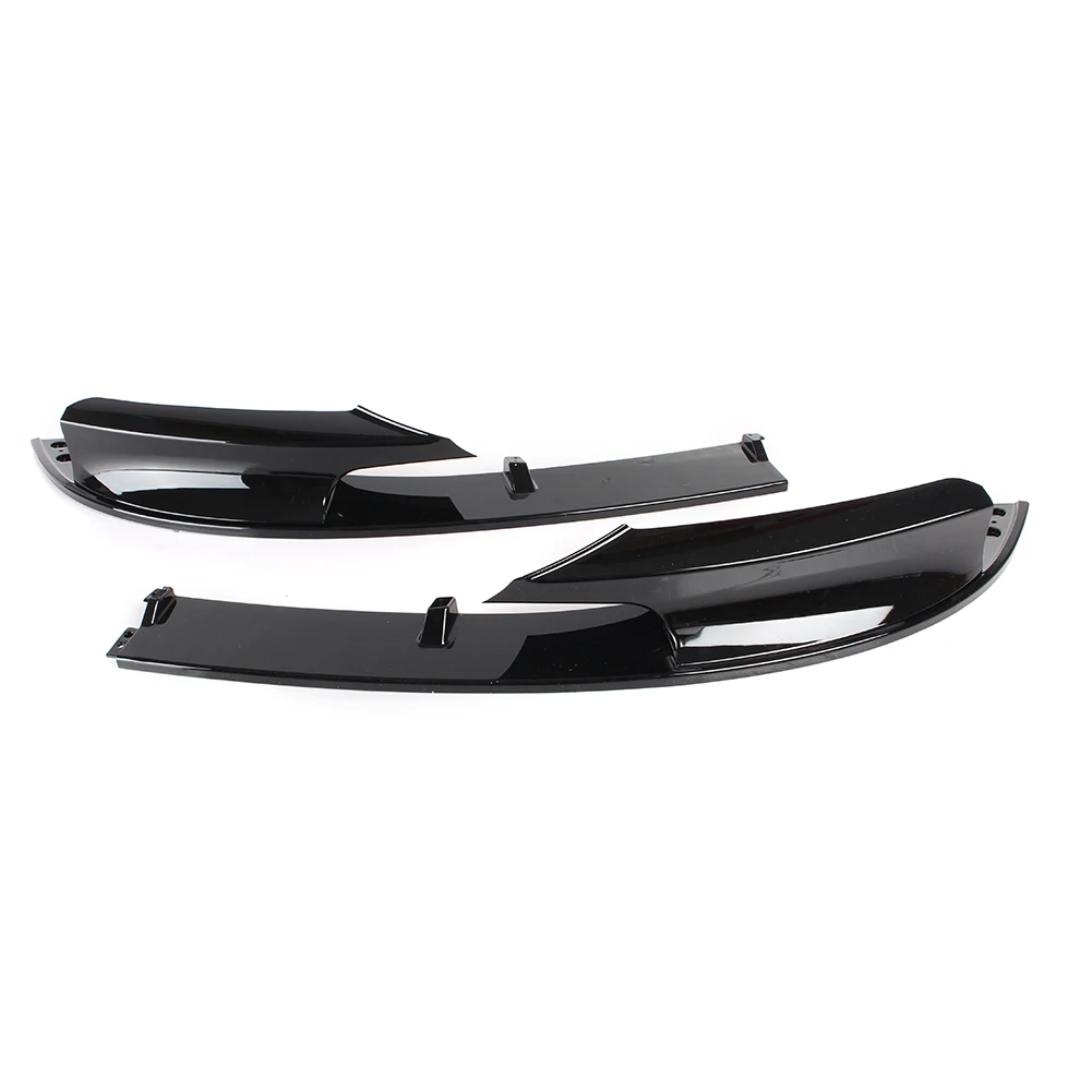 2Pcs Car Front Bumper Lip Cover M Style Splitter Trim For BMW F30 3-Series 2012 2013 2014 2015 2016 2017 2018 Black/Carbon