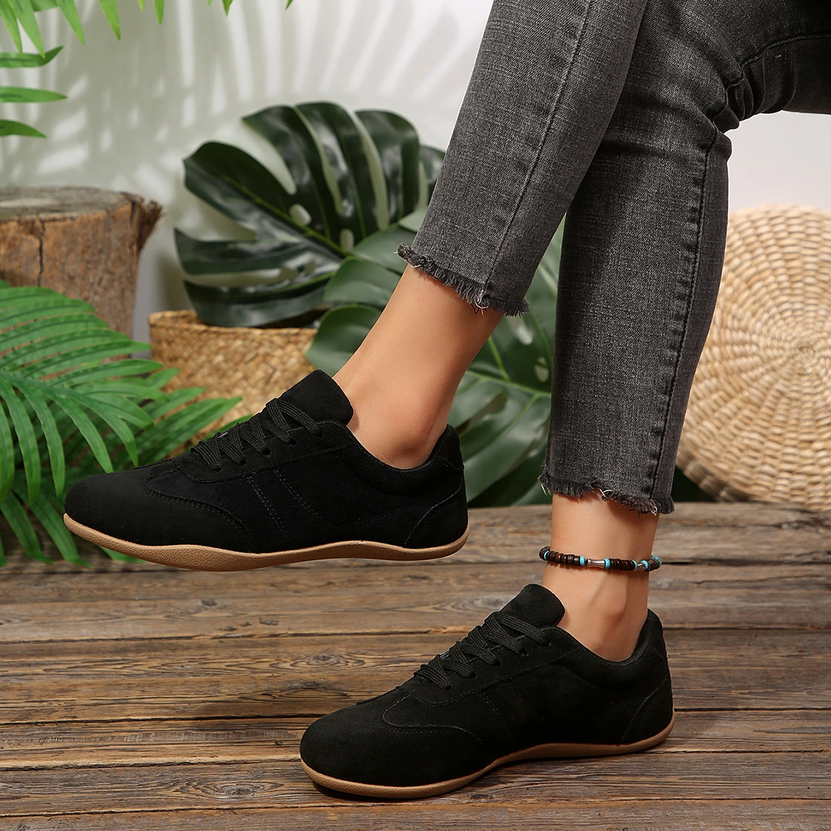 Damen Frühling Neue Klassische Einfarbige Flache Schuhe 2026 Alltags-Büro-Einkaufs-Schlupfschuhe Bequeme Vulkanisierte Schuhe Größen 36-43 – Detail 5