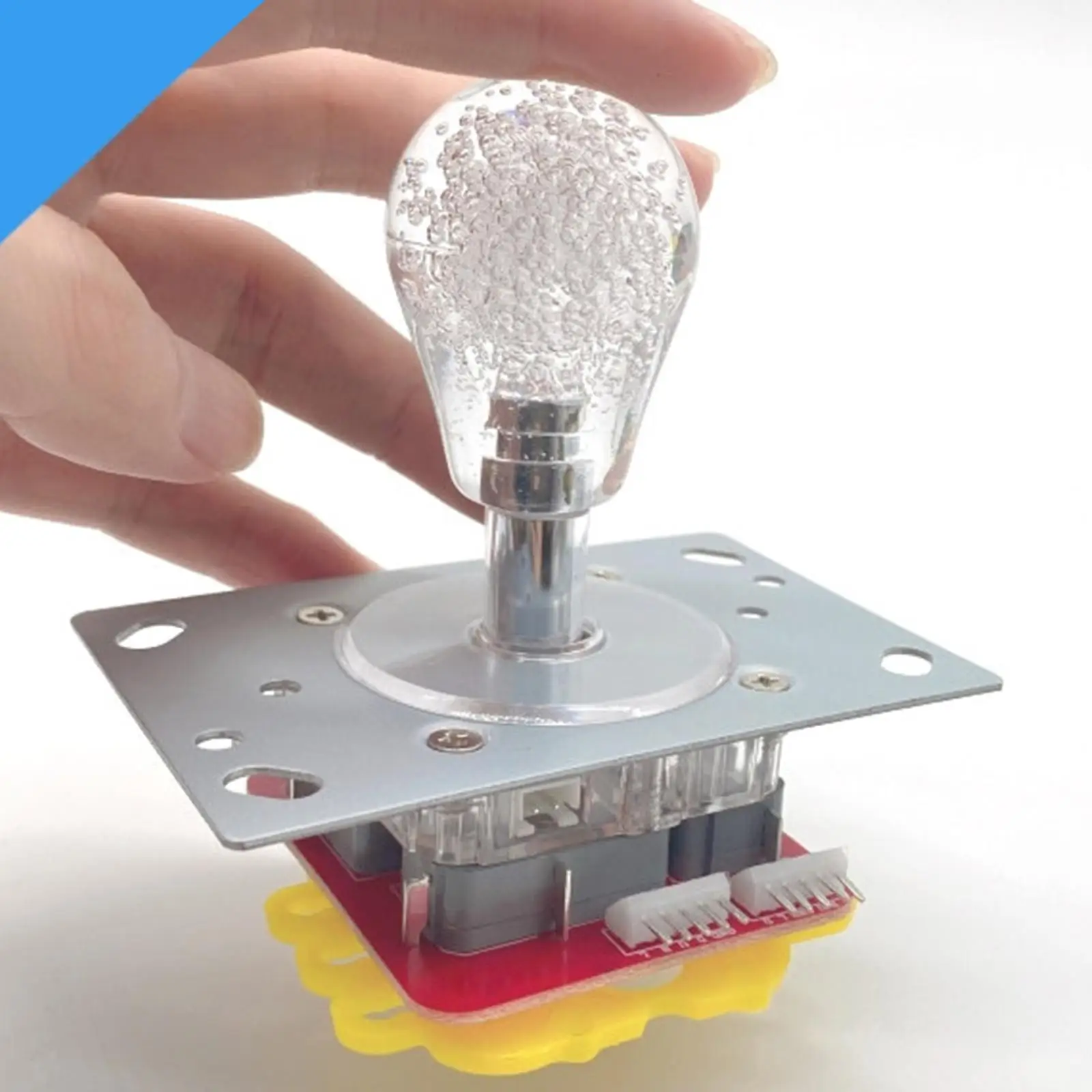 Illuminated Bubble Design Arcade Joystick Clear ABS Replacement Handle for Gaming Cabinet and Coin Pusher Accessory