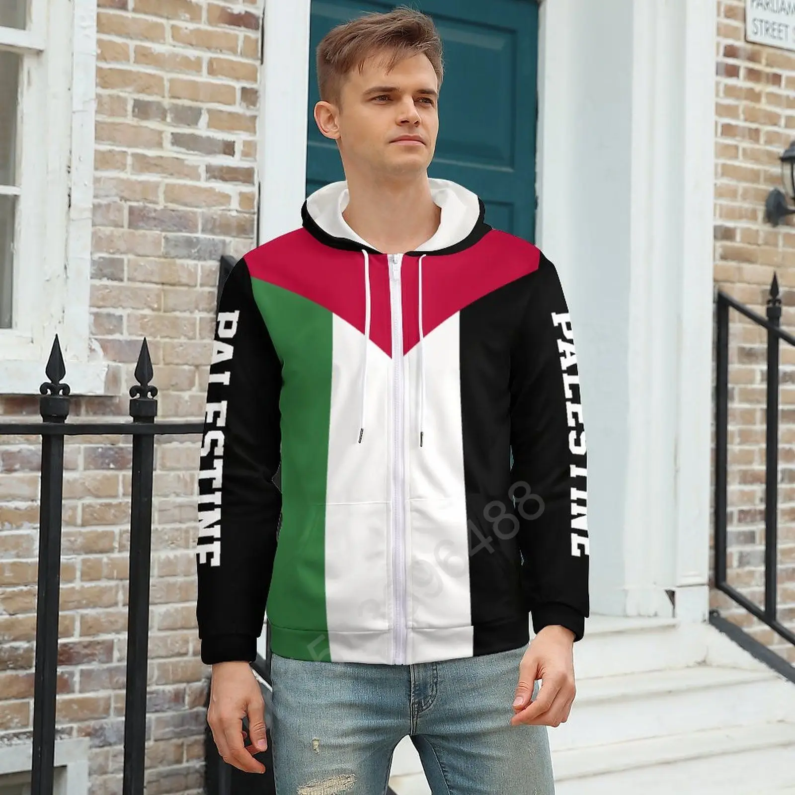 Palestine Flag 3D Printed Men Zipper Hoodies Sweatshirt Unisex Streetwear Spring and Autumn Casual Jacket Tracksuits