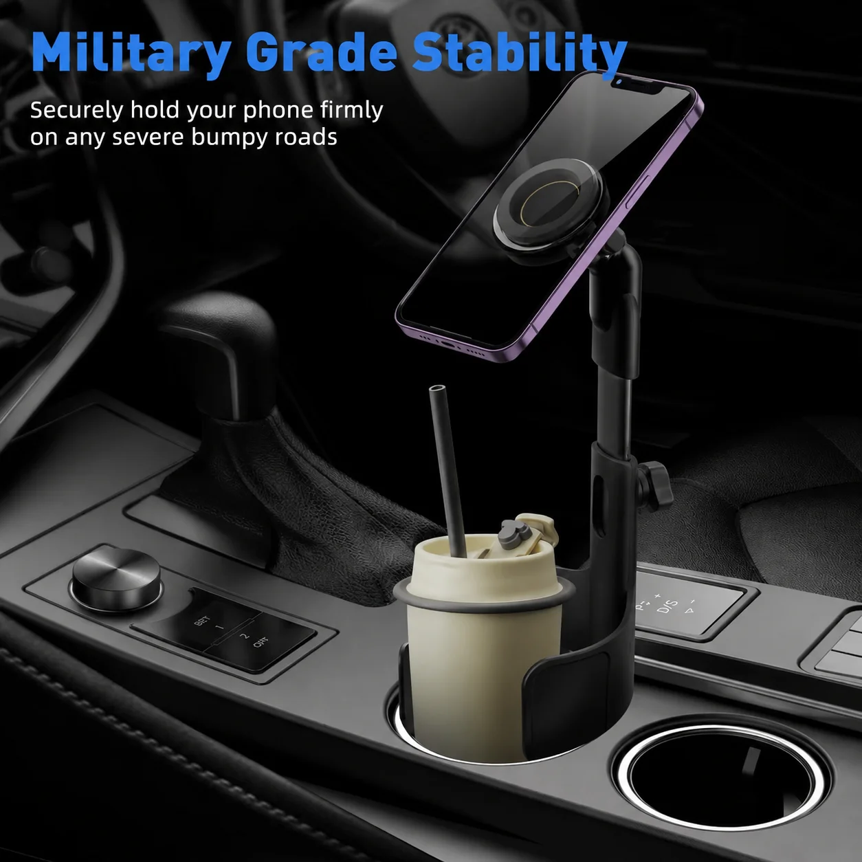 Auto-Getränkehalter Magnetischer Telefonhalter Universal 2-in-1 Multifunktional Ausziehbar 360° ° Rotationsverstellbare Auto-Smartphone-Halterung – Detail 5