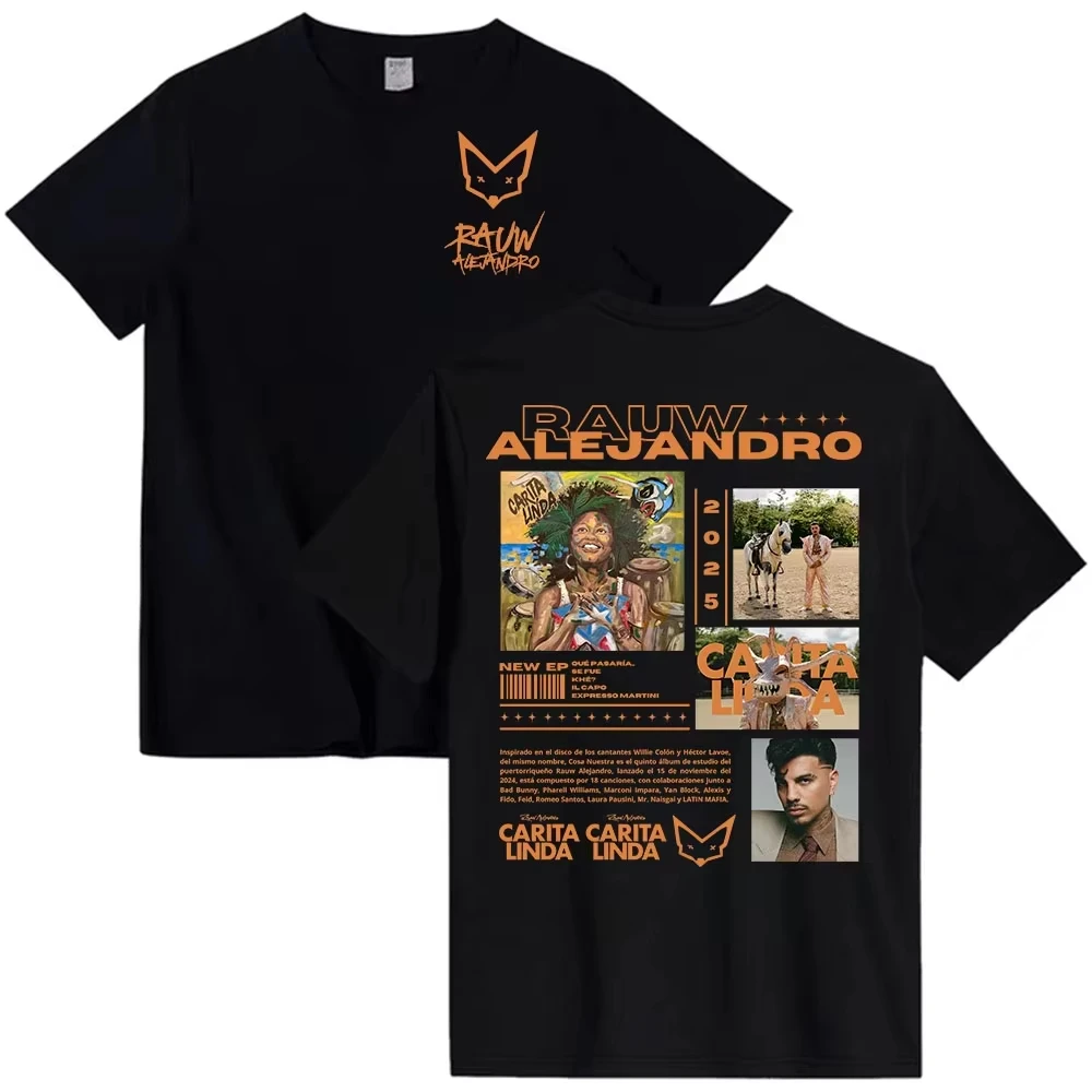 

Rauw Alejandro Carita Linda Single 2025 New T-shirt Cotton Summer Men Women Short Sleeve Round Neck Tshirts Unisex High Street