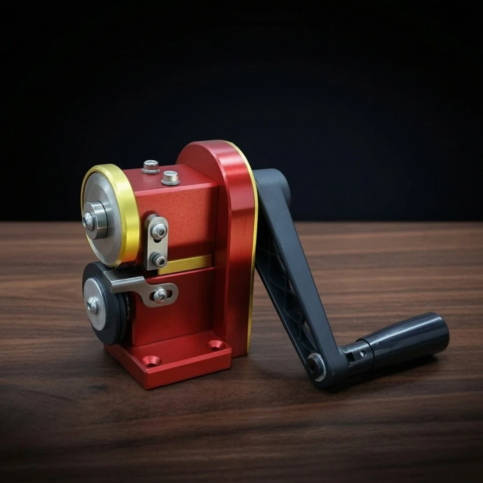 Strap Cutter with Hand Crank Compact Leather Edge Trimmer Leather Strap Cutter Adjustable Desktop for Hobbyists, Leatherworking