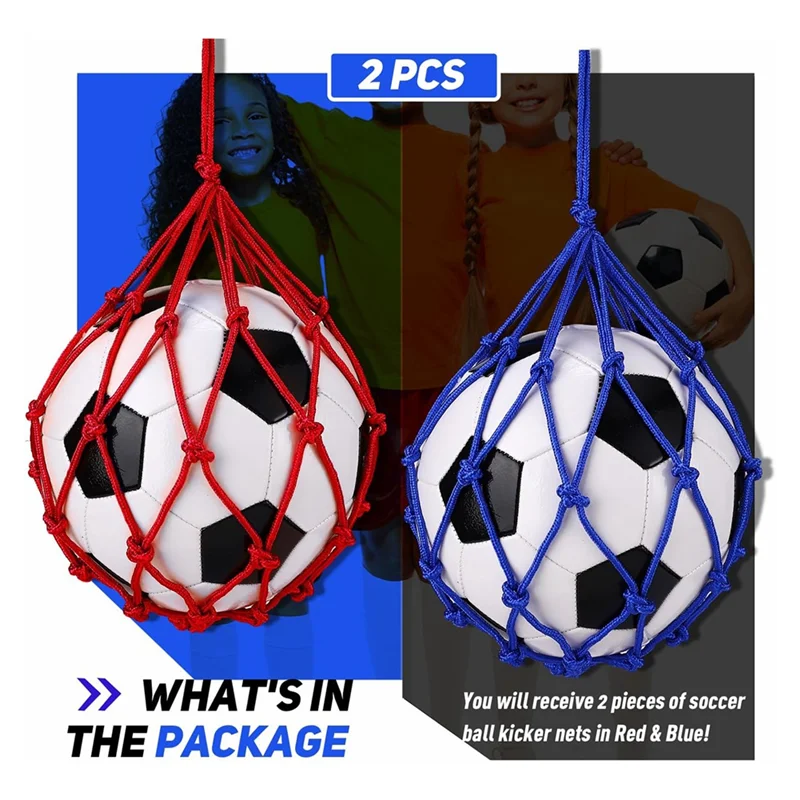 AEF5-2PCS Football Kick Trainer, Soccer Return Trainer Net , Football Kick Throw Solo Practice Training Aid