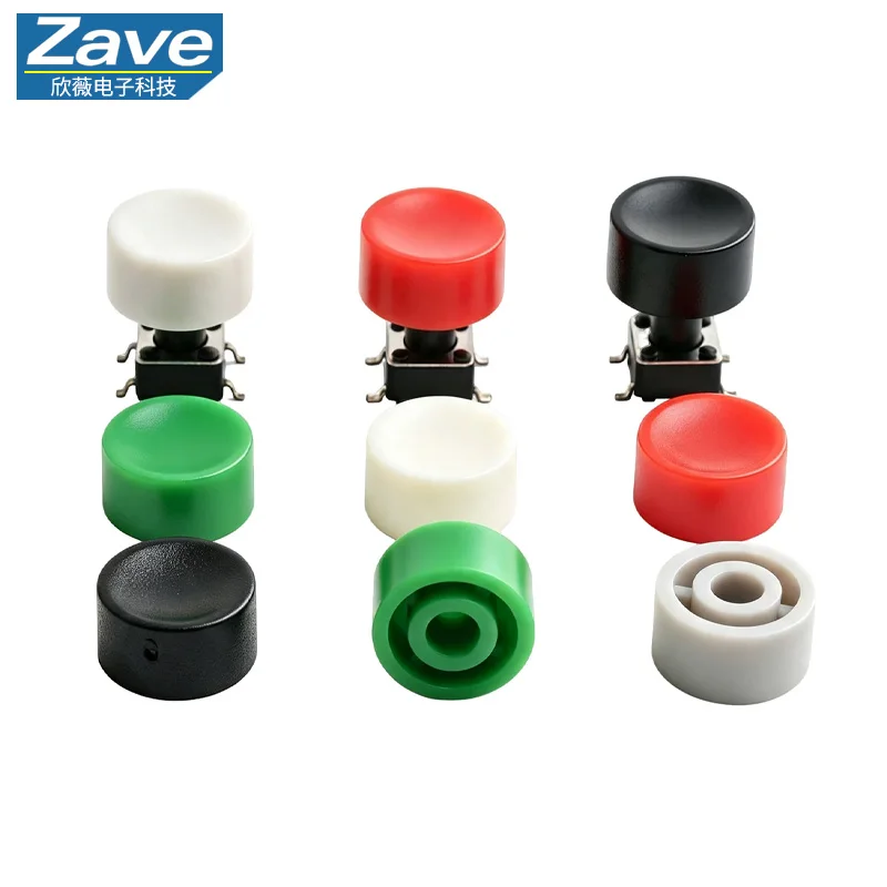 ZAVE A17 Recessed Keycap, Fits 6x6 Tact & 7~8.5 Latching Pushbutton Switch, Inner Dia 3.2mm, Overall Size 10×5.3H