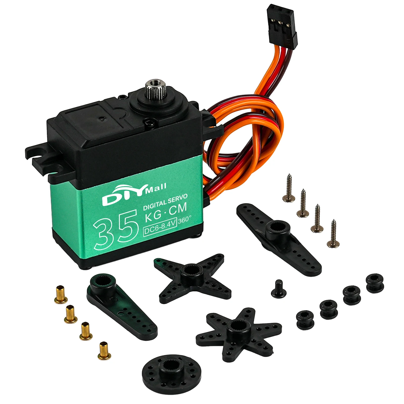 25Tメタルホーンアーム + 35KG防水デジタルサーボ - ステンレススチールギア高トルクサーボ 1/8 1/10 RCカー/クローラー/ロボット用