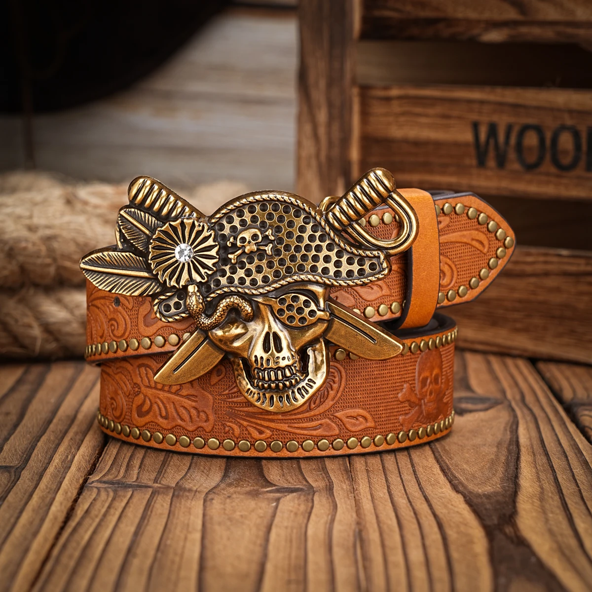 남녀공용 카우보이 PU 가죽 벨트, 빈티지 말 벨트, 청바지용 꽃 각인 버클 벨트