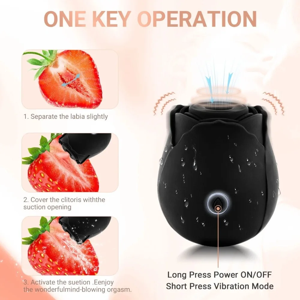 Clit Sucker Vibrator for Women Vagina G-Spot Vibrator Female Masturbator Clitoris Stimulator Adult Goods Rose Sex Toy for Women - Image 4
