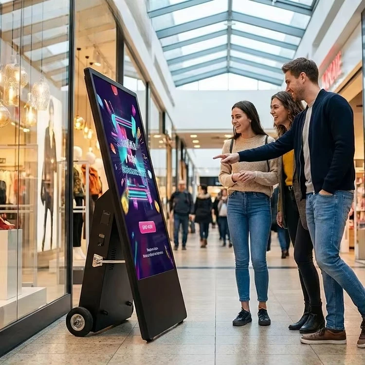 Indoor Standing LED Poster Lightweight Digital Poster Screen Stable Operation for Shop Window and Lobby Advertising