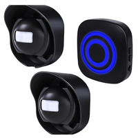 Gate Entry Visitor Door Bell Chime Alert Alarm AC110-240V Wireless Motion Sensor Doorbell Chime(A)EU Plug-ABPS