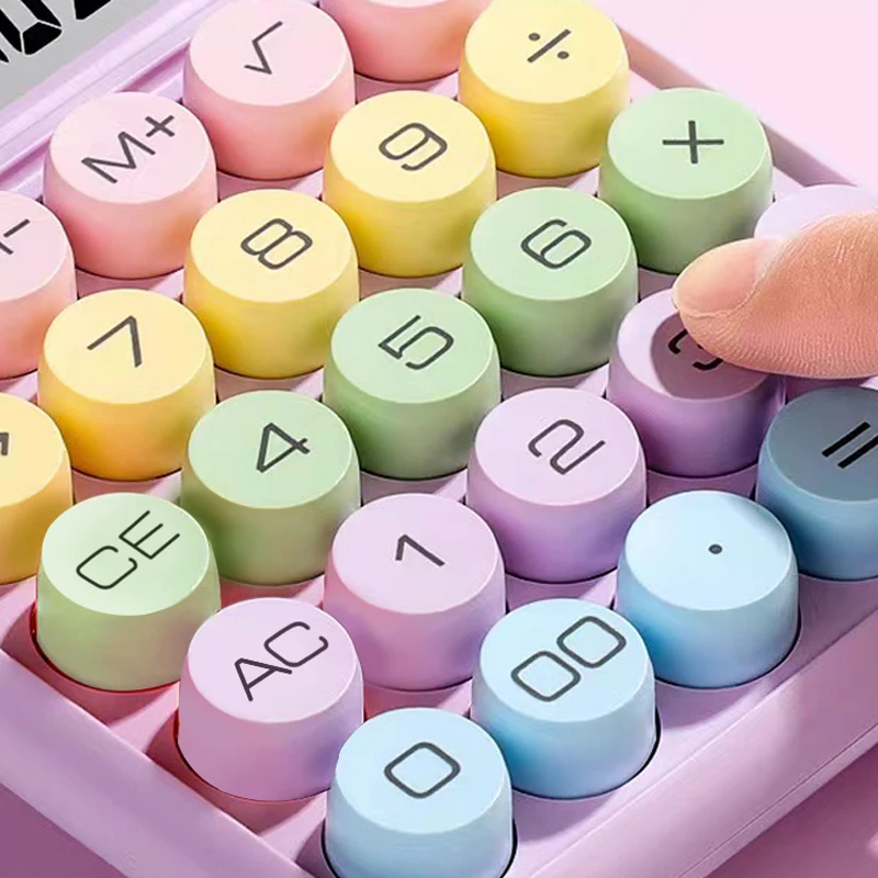 Mechanical Calculator Ins Dopamine Candy Color Calculators Large Display Dot Keyboard Office School Supplies Students Stationery