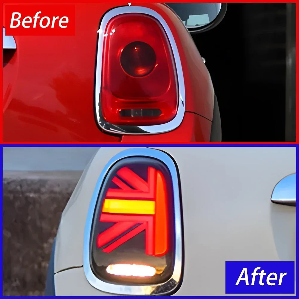 Auto Tail Lamps Assembly For 2014-2019 Mini Cooper F55 F56 Upgrade National Flag Design LED Dynamic Car Tail lights Accessories