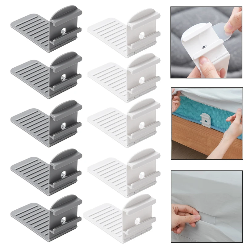 4Pcs Multi-Functional Bed Corner Sheet Clips Home Anti-Shift  Bed Cover Fixing Clip Non Slip Invisible Sheet Fasteners Holders