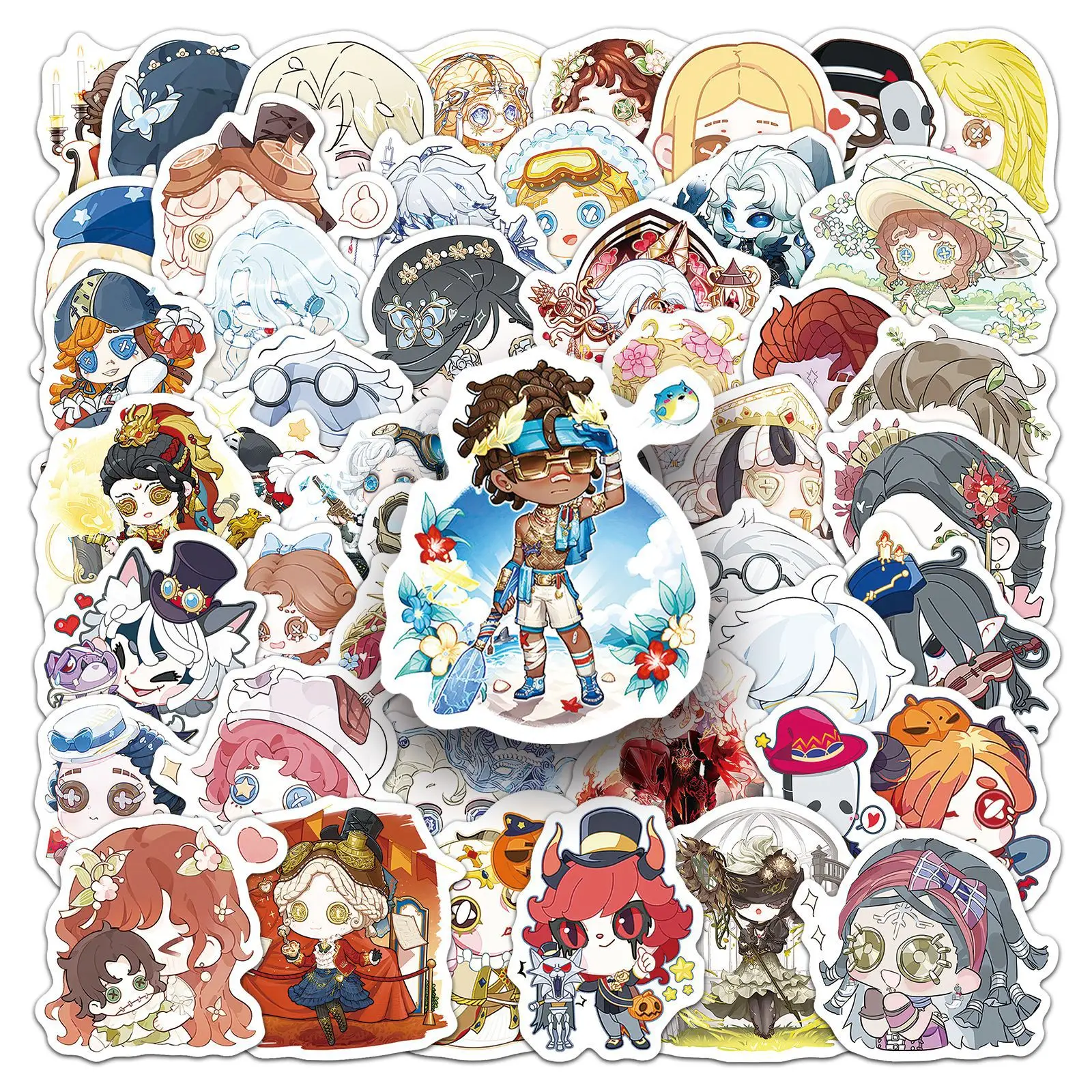 

10/30/50Pcs Q-version Identity V Stickers Cute Game Peripheral Decoration Stickers DIY Guitar Phone Water Cup Skateboard