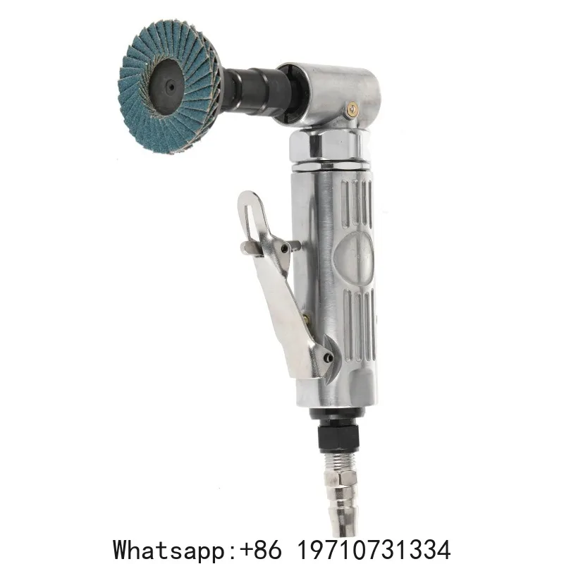 Mini 1/4 Air Angle Die Grinder 90 Degree Pneumatic Grinding Polisher Mill Engraving Machine Carving Tool Kit With Sanding Discs