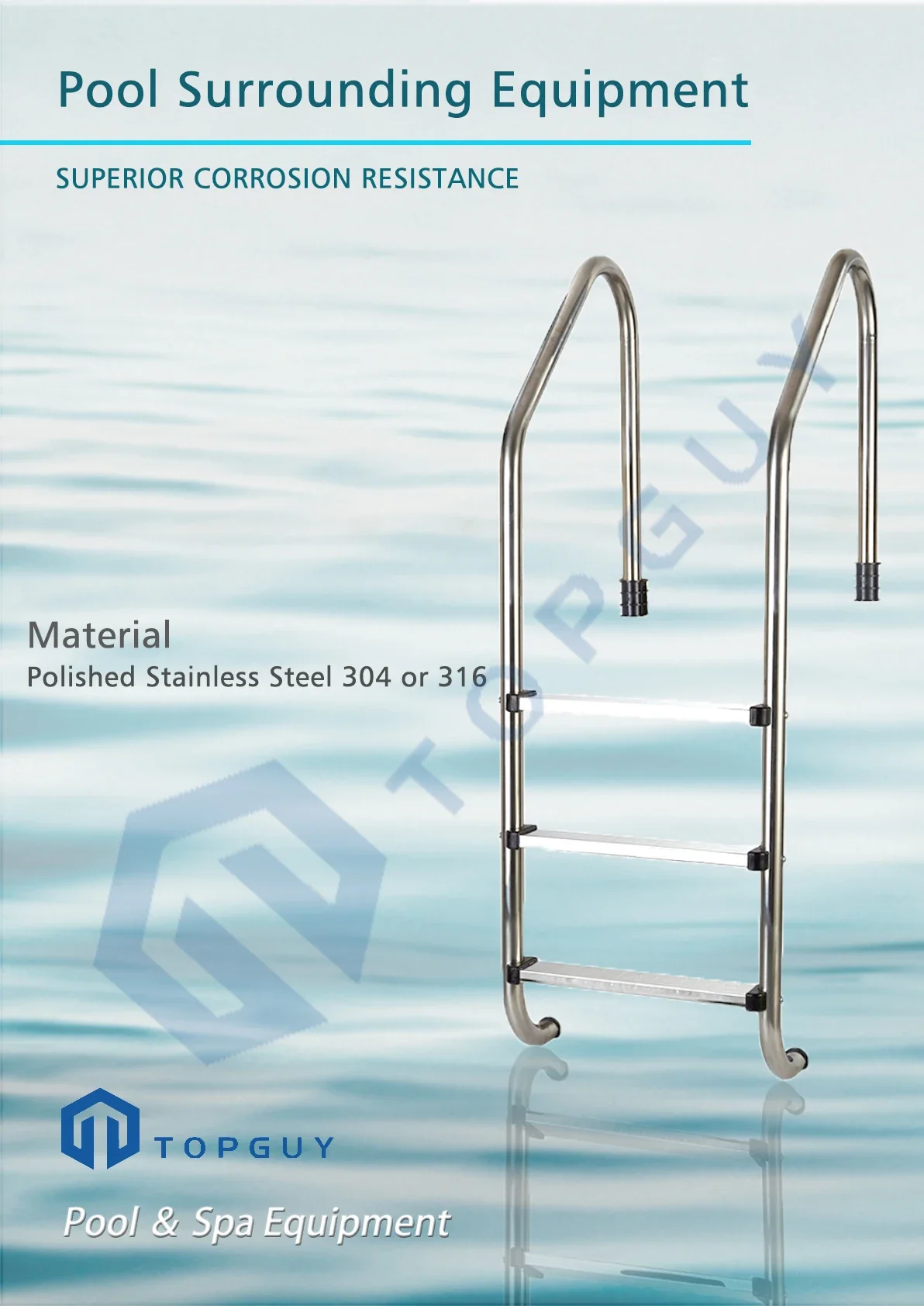 wholesale swimming pool accessory 2-5 steps stainless steel ladder