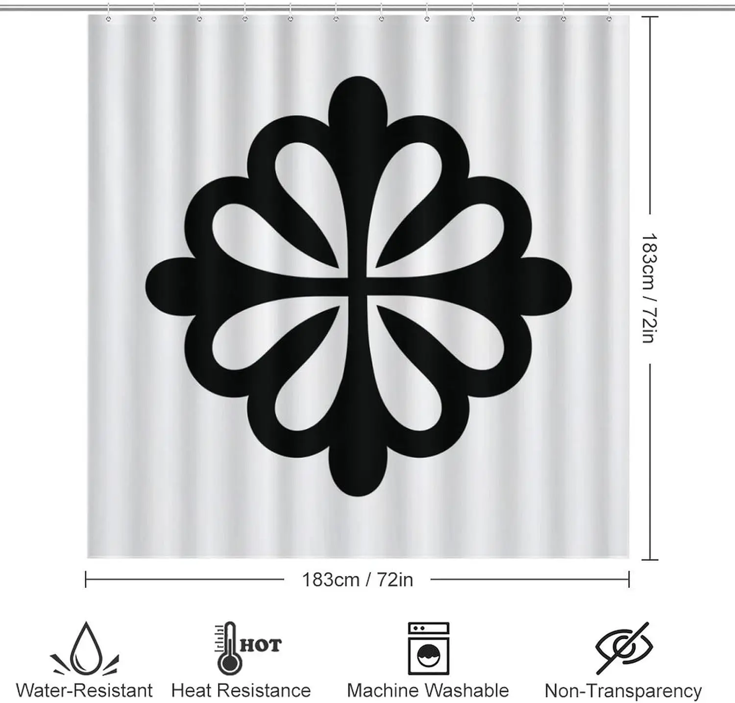 Bath Curtains Shower Set,Floral Pattern Printed on Shower Curtain and Bath Mat Set, Ideal for Bathroom Apartment RV College Dorm