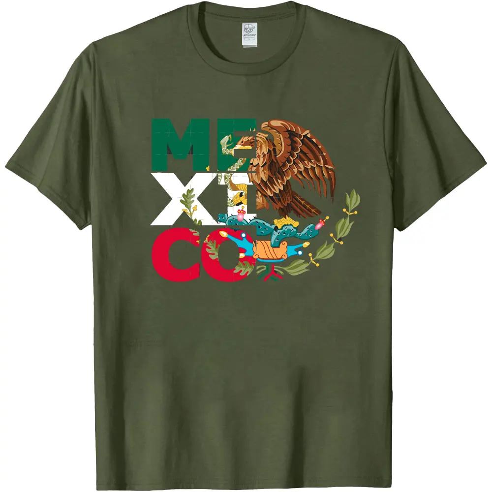 Mexican Independence Day Graphic T Shirts for Men Mexico Eagle Mexico Viva Mexico High Quality Cotton Unisex TShirt Men Clothing