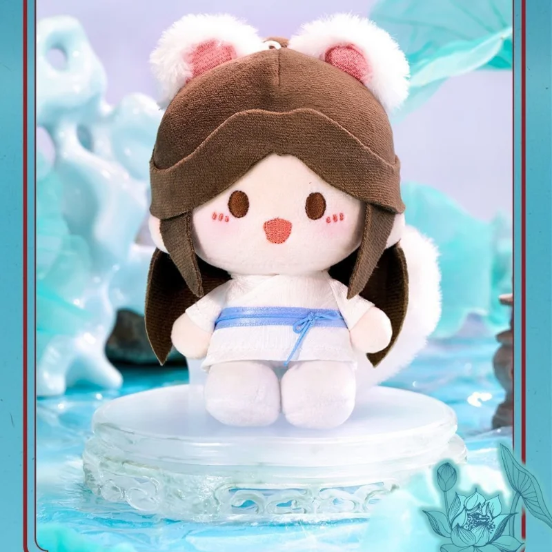 12cm Anime Tian Guan Ci Fu QingLian LianLian Cosplay Mini Cotton Doll Keychain Bags Pendant Kawaii Toy Figures Props Fans Gift
