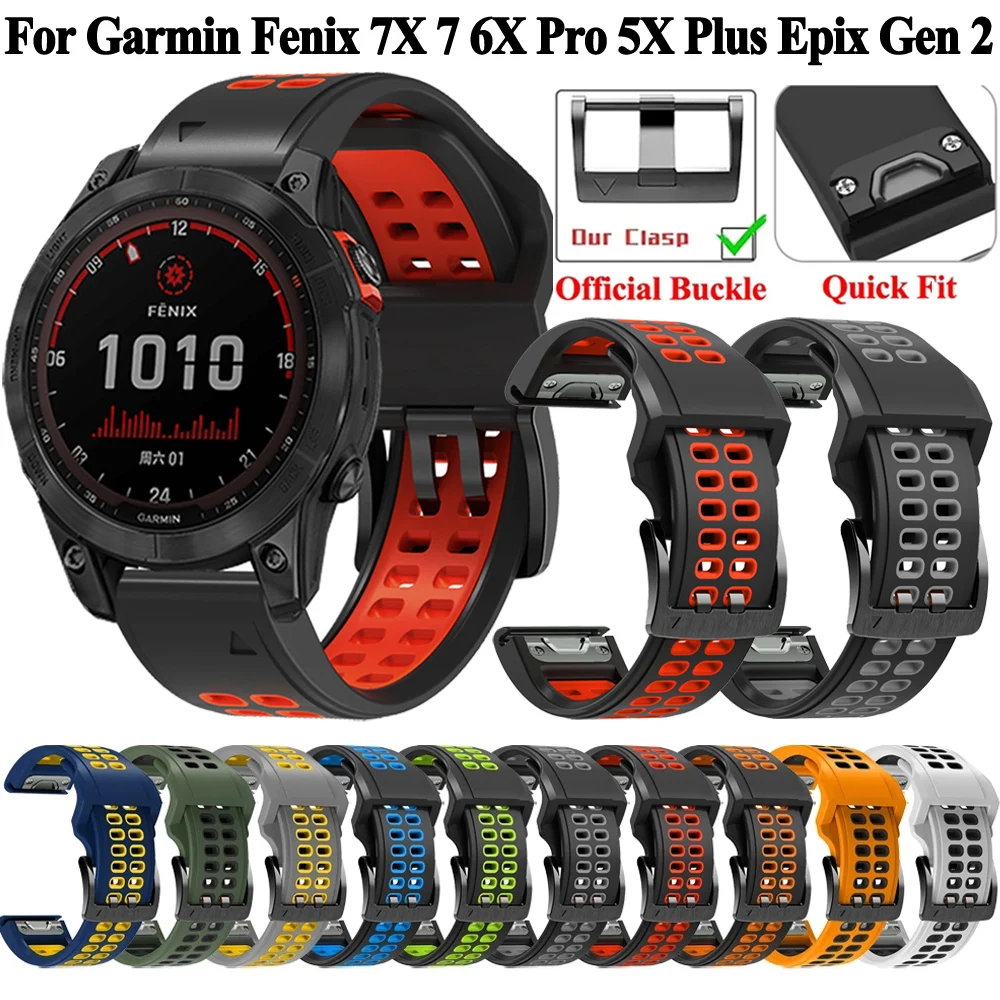 QuickFit-Correa para Garmin Fenix 6X 6 Pro 7 7X Pro 5 5X Plus Epix Pro Gen 2 Enduro 2, pulsera de liberación rápida, 22mm, 26mm
