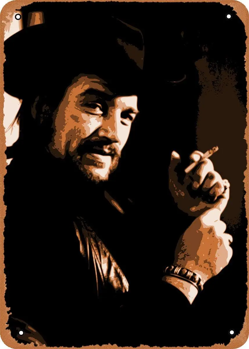 Country Musicians Waylon Jennings Plaque Poster Metal Tin Sign 8