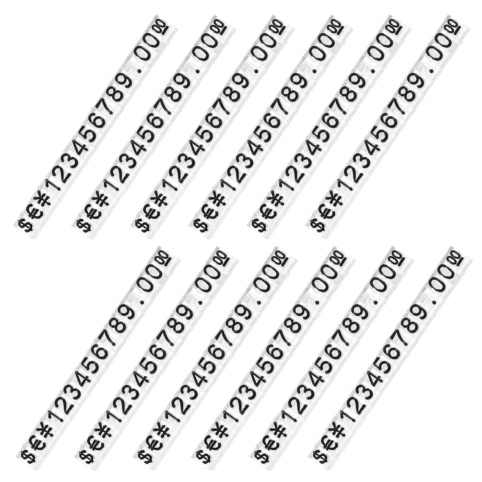 

20 Pcs Black Letter Merchandise Sign Display Clip Holder Abs Hanging Labels for Baskets Price