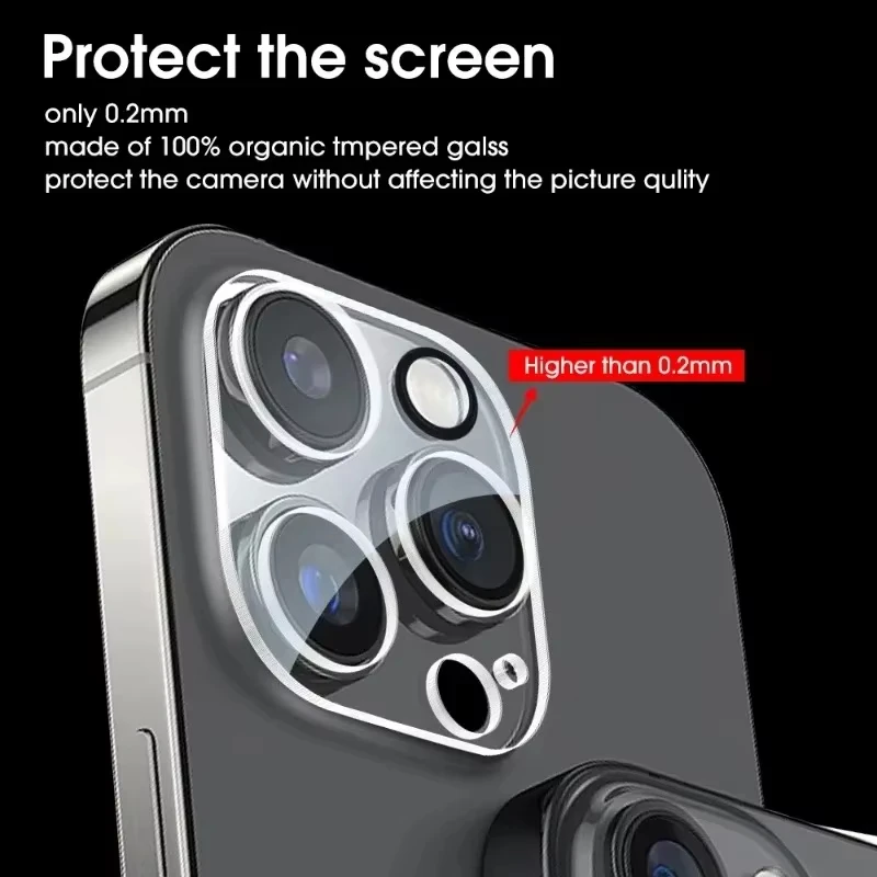 Película protectora de lente HD para cámara, 3-1 Uds., para iPhone 16 ProMax iPhone 15 14 11 ProMax 12 13 Mini Pro, vidrio protector de lente templado