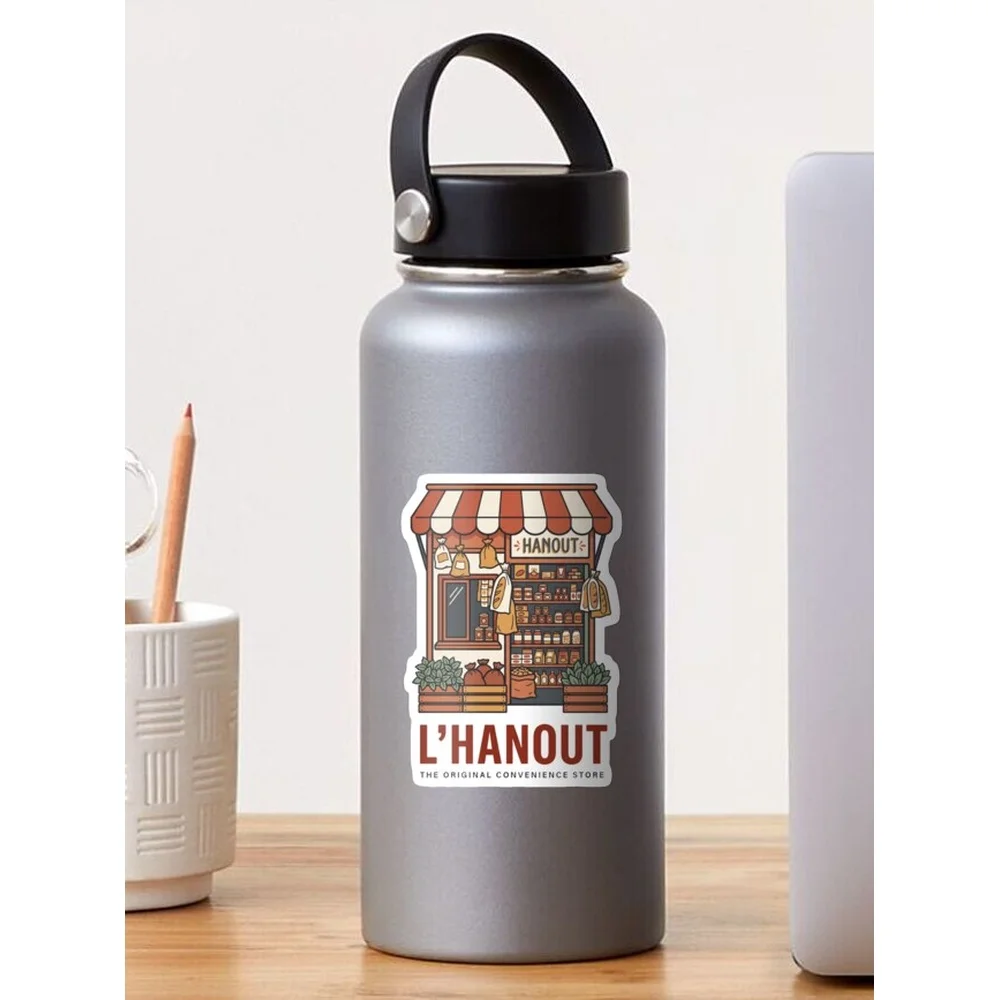 L'Hanout Moroccan Corner Shop Nostalgia Art Gift Sticker for Laptop Decor Bedroom Car Cute Cartoon Art Fashionable Public Suitca