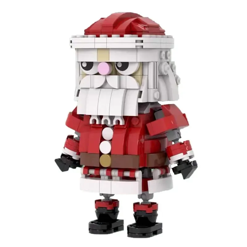 Bricklink MOC City Creative Christmas Winter Village Train Truck Plane Santa Claus Action Figures Building Blocks Kid Toys Gift