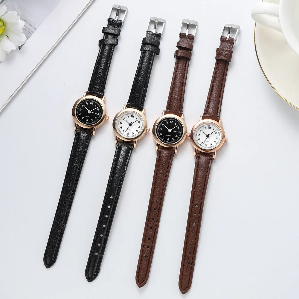 Retro Artistic College Style Women's Quartz Watch Simple Personalized Design Customizable Fashion Accessory